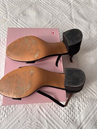 Sandalias Lefties Tacón Negro Talla 39