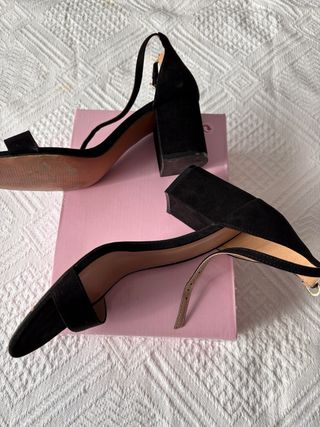 Sandalias Lefties Tacón Negro Talla 39