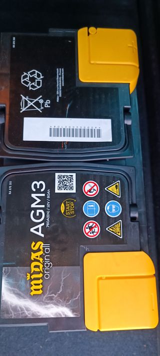 Batería coche AGM3 760A/12V/80Ah nueva + garantía