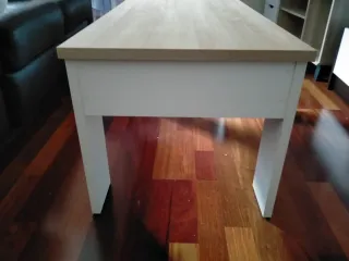 Mesa centro madera elevable 90x50 como nueva.