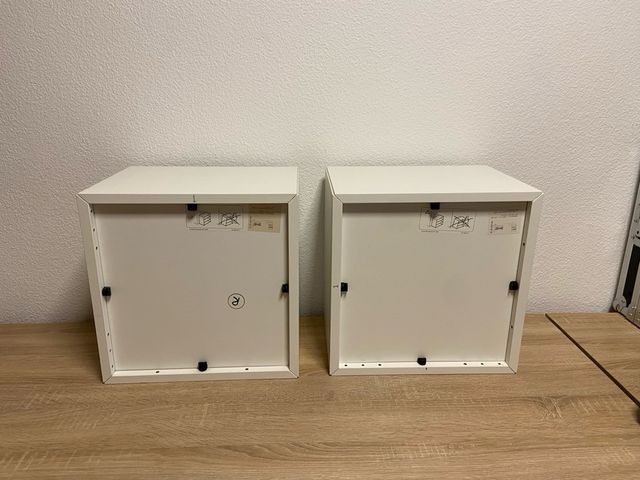 2 Estanterías Cuadradas Blancas