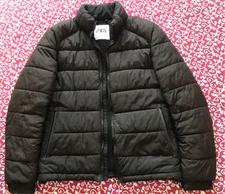 Cazadora Zara Acolchada Hombre Negra