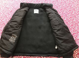 Cazadora Zara Acolchada Hombre Negra