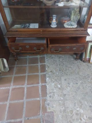 Vitrina Antigua Madera y Cristal