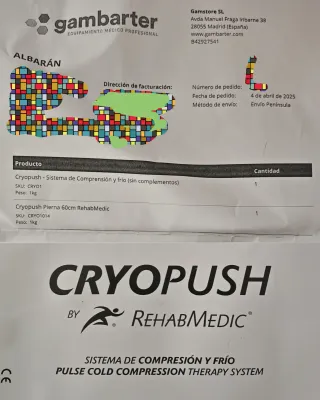 Cryopush críoterapia y compresión