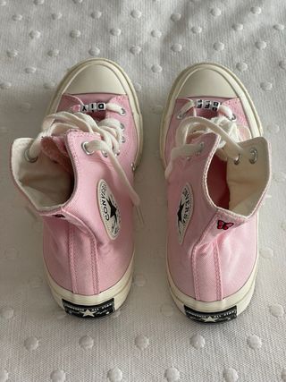 Converse Bota Rosa Talla 37 con charms