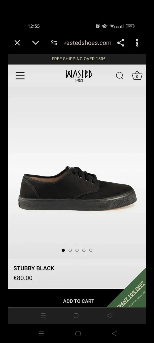 Zapatillas Wasted Shoes Stubby Negras Unisex