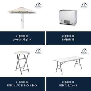 Alquiler Botelleros y Sombrillas - Tentusilla