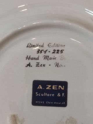 Coppia Piatti Natale A. Zen Nove Limited Edit