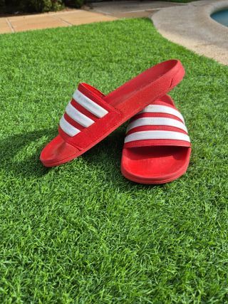 Chanclas Adidas Rojas Talla 39