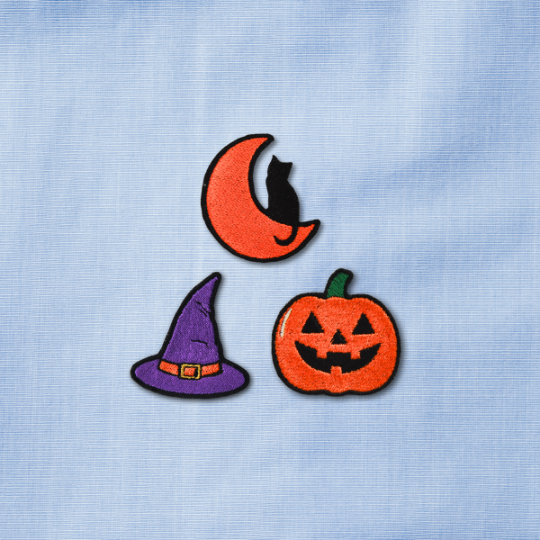 Pack 3 Parches Halloween Bordados