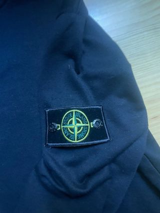 Sudadera Stone Island Negra sin Capucha