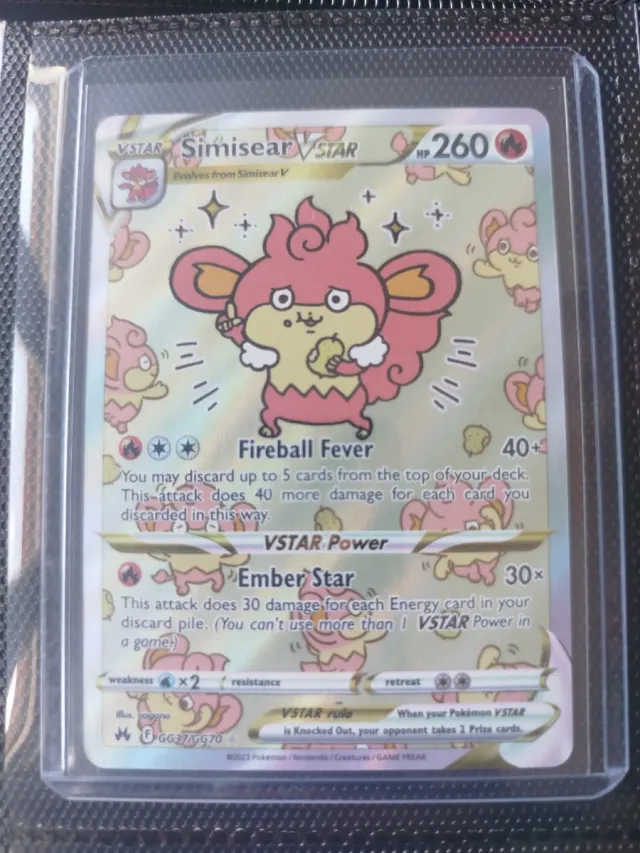 Simisear VSTAR Crown Zenith Carta Pokémon