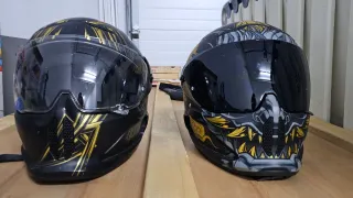 Cascos Moto Ruroc Negro y Dorado