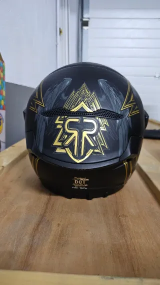 Cascos Moto Ruroc Negro y Dorado