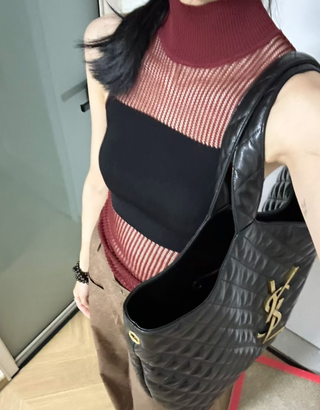Bolso Tote Saint Laurent Negro Piel