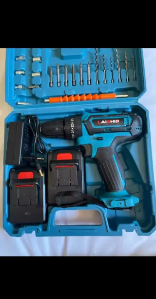 Taladro Inalámbrico LAISHID con Baterías y Accesor