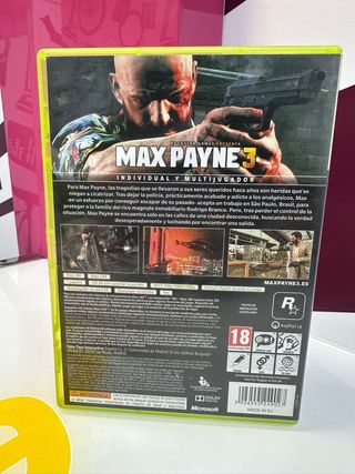 Videojuego Xbox 360 max payne 3