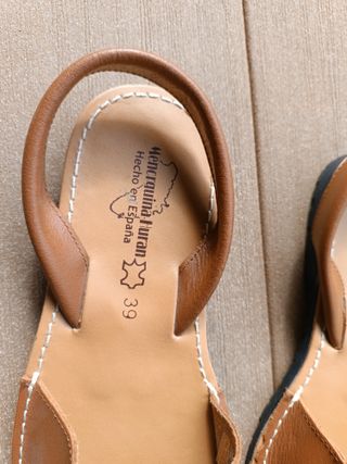 Abarcas Menorquinas Piel Marrón Talla 39