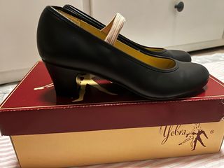 Zapatos Flamenco Yebra Negros Tacon