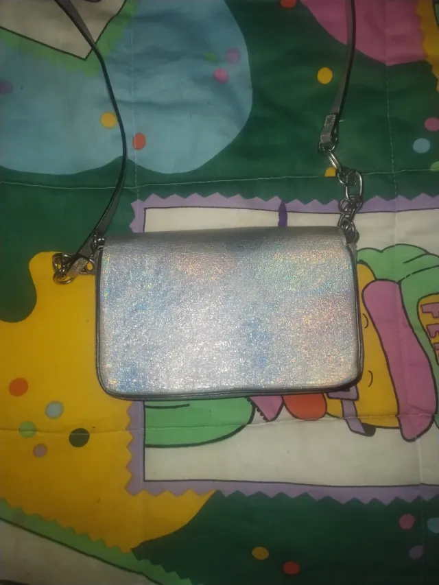 Bolso de fiesta plateado mujer
