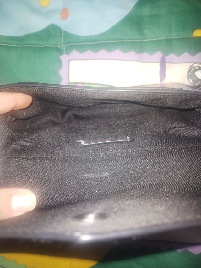 Bolso de fiesta plateado mujer