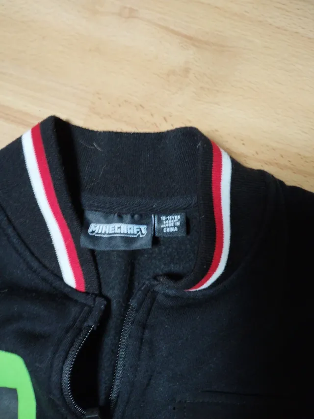 Sudadera Minecraft Niño Negra y Roja