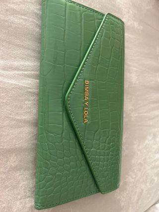 Cartera Bimba y Lola verde efecto piel