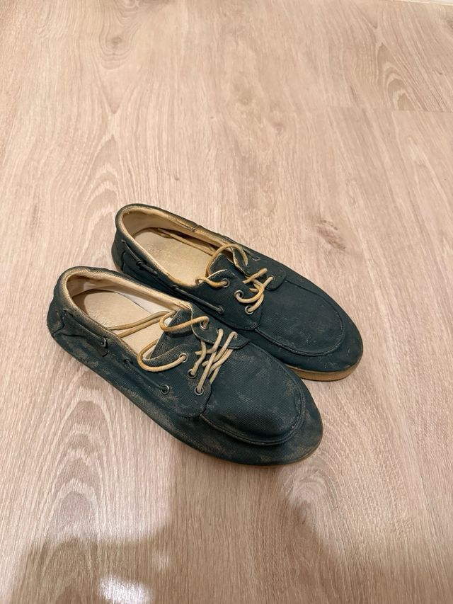 Zapatos Pompeii verde/azul teñidos