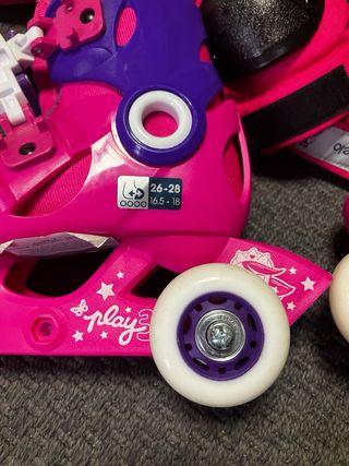 Patines niña T 26-28 + Protecciones Peppa Pig