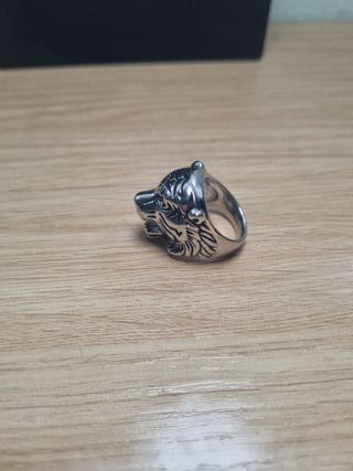 Anillo Diseño Tigre Plata