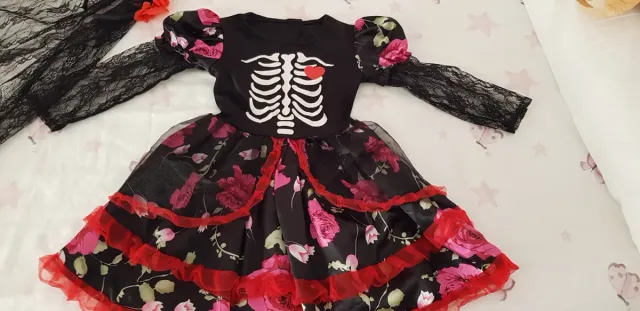 Disfraz  Halloween Catrina de 4-5 años.