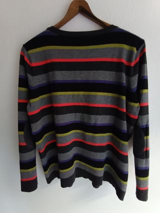 Cárdigan Punto Roma Talla 44 Rayas