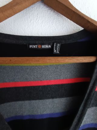 Cárdigan Punto Roma Talla 44 Rayas