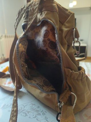 Bolso Mochila Antirrobo Beige/Marrón