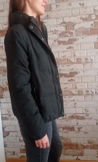 Chaqueta plumífero mujer gris