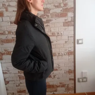 Chaqueta plumífero mujer gris