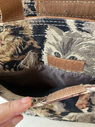 Bolso de mano con estampado de gatitos