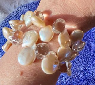 Collar Vintage Perlas de cultivo y Cristales