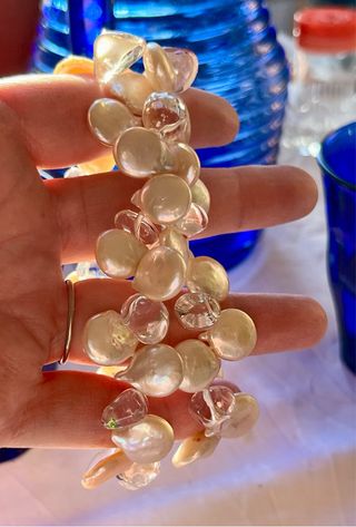 Collar Vintage Perlas de cultivo y Cristales