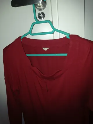Camiseta manga larga color teja