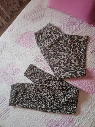 Conjunto Sudadera Leopardo Rosa y Negro