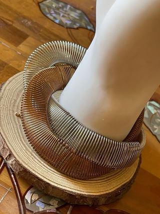 Bracciale intrecciato color rame e oro