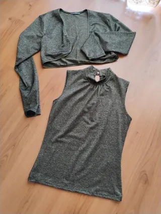 Conjunto Top sin Mangas y Bolero
