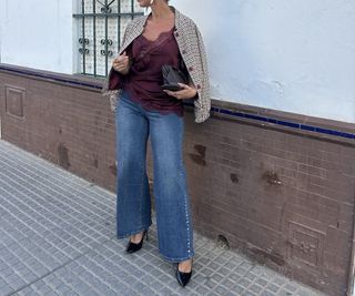 Top lencero burdeos