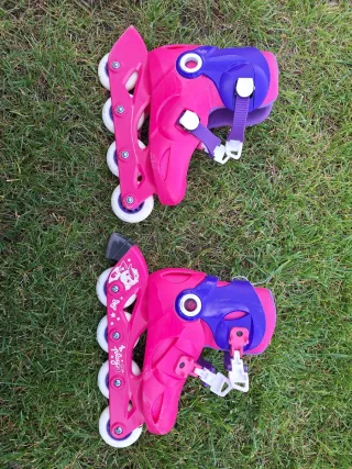 Patines niña rosas y morados talla 30-32