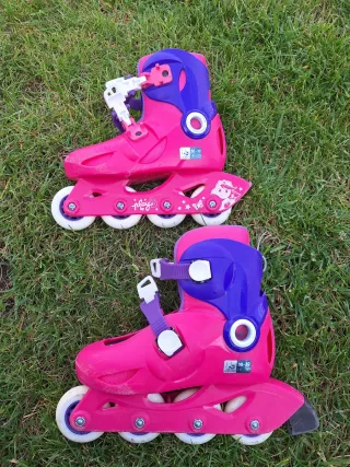 Patines niña rosas y morados talla 30-32