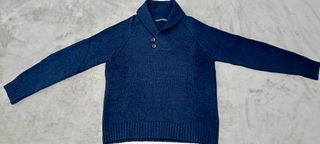 Jersey Zara Man Azul Shawl Collar