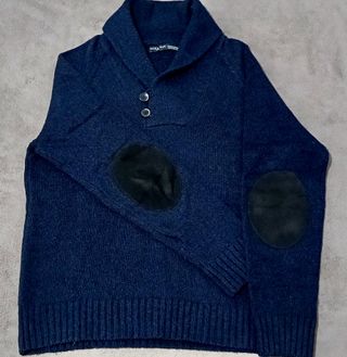 Jersey Zara Man Azul Shawl Collar
