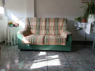 Sofá de 2 plazas tela cuadros